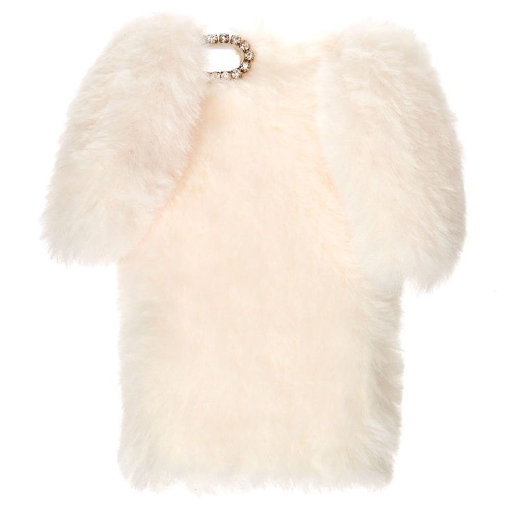 White Faux Fur Bunny Phone Case iPhone 5/5S/5SE